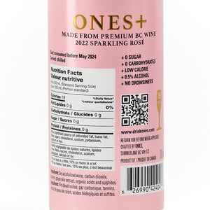 ONES+ Sparkling Rosé Non-Alc Wine Can